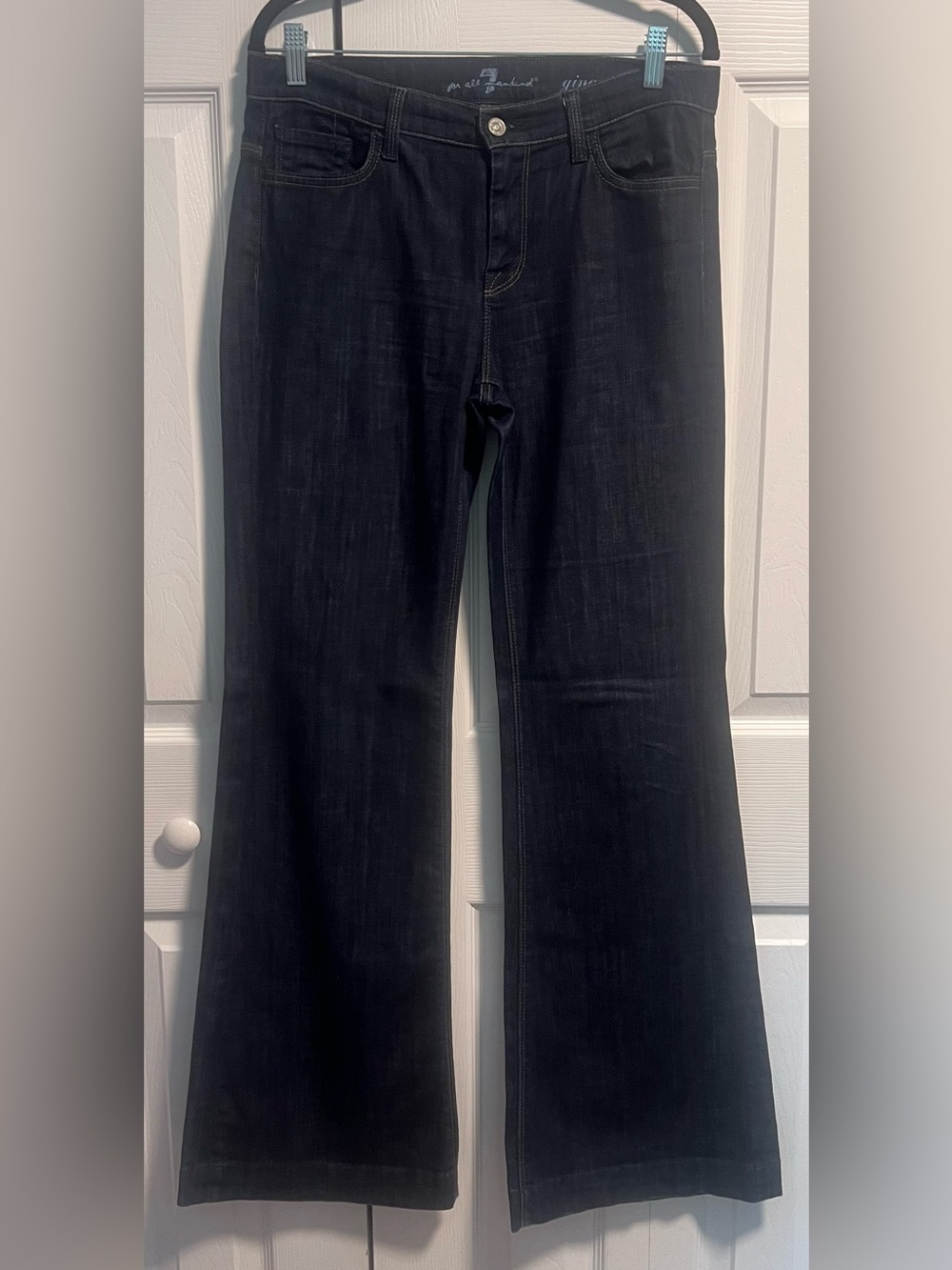 7 For All Mankind Ginger Flare Coated Jeans
